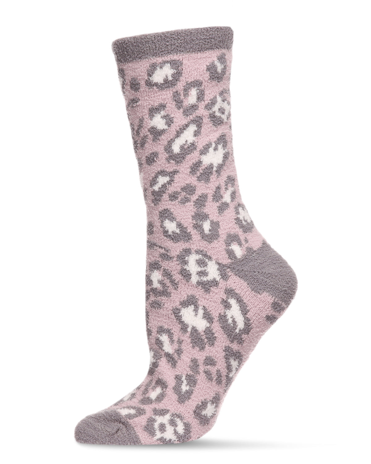 Women's Leopard Super Soft Cozy Crew Socks