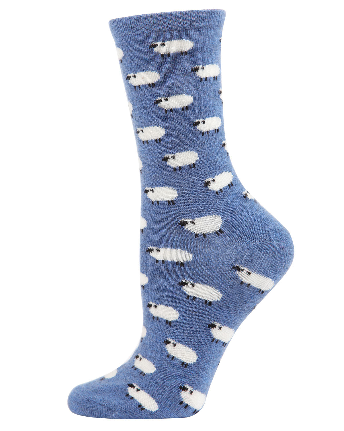 Women's Soft White Sheep Cashmere Blend Crew Socks - Charming Charlie