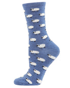 Women's Soft White Sheep Cashmere Blend Crew Socks - Charming Charlie