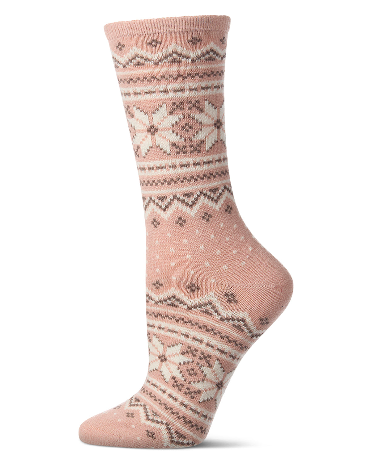 Women's Soft Fair Isle Cashmere Blend Crew Socks - Charming Charlie