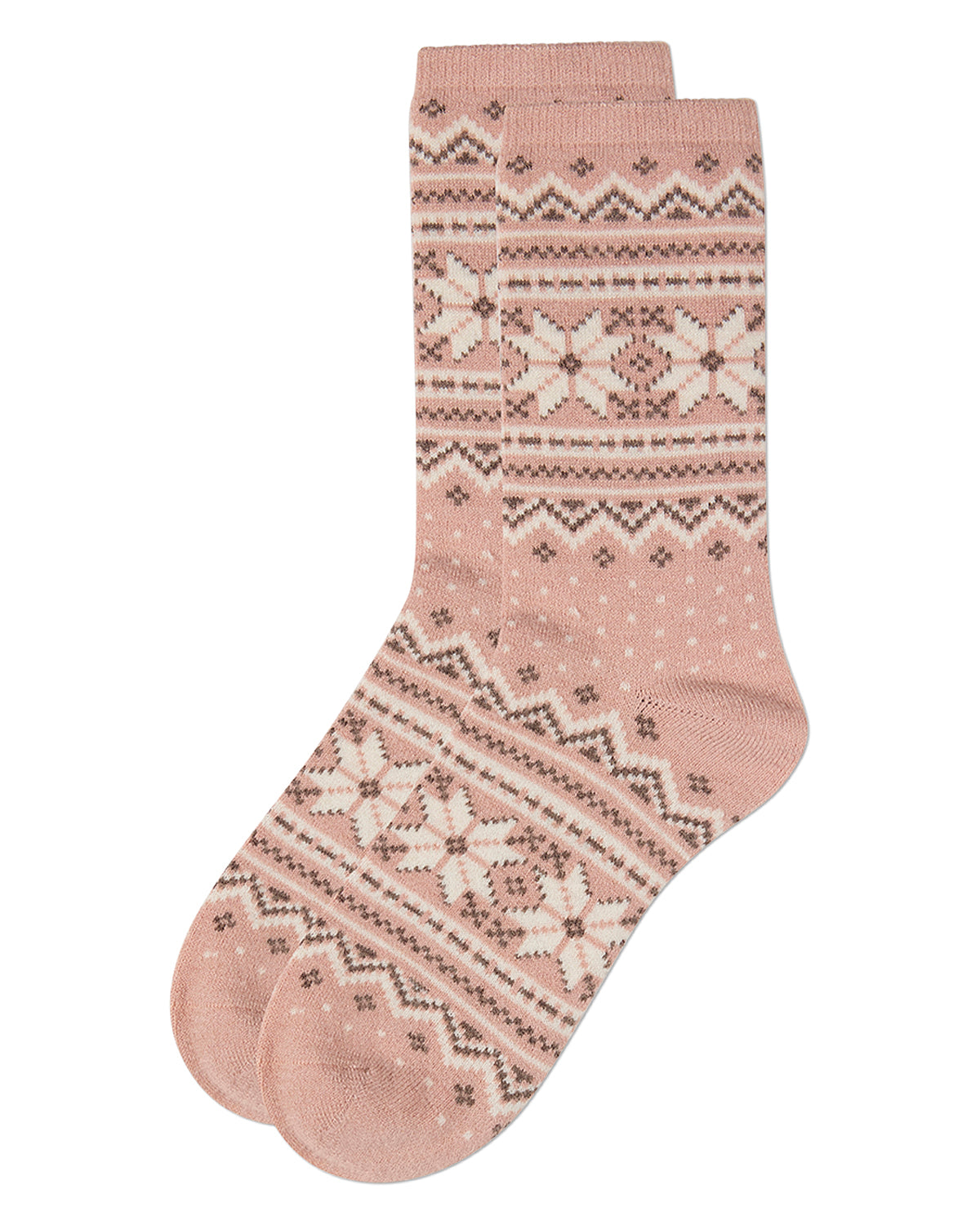 Women's Soft Fair Isle Cashmere Blend Crew Socks - Charming Charlie