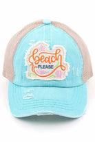 C.C DISTRESSED BEACH PLEASE PATCH PONYCAP - Charming Charlie