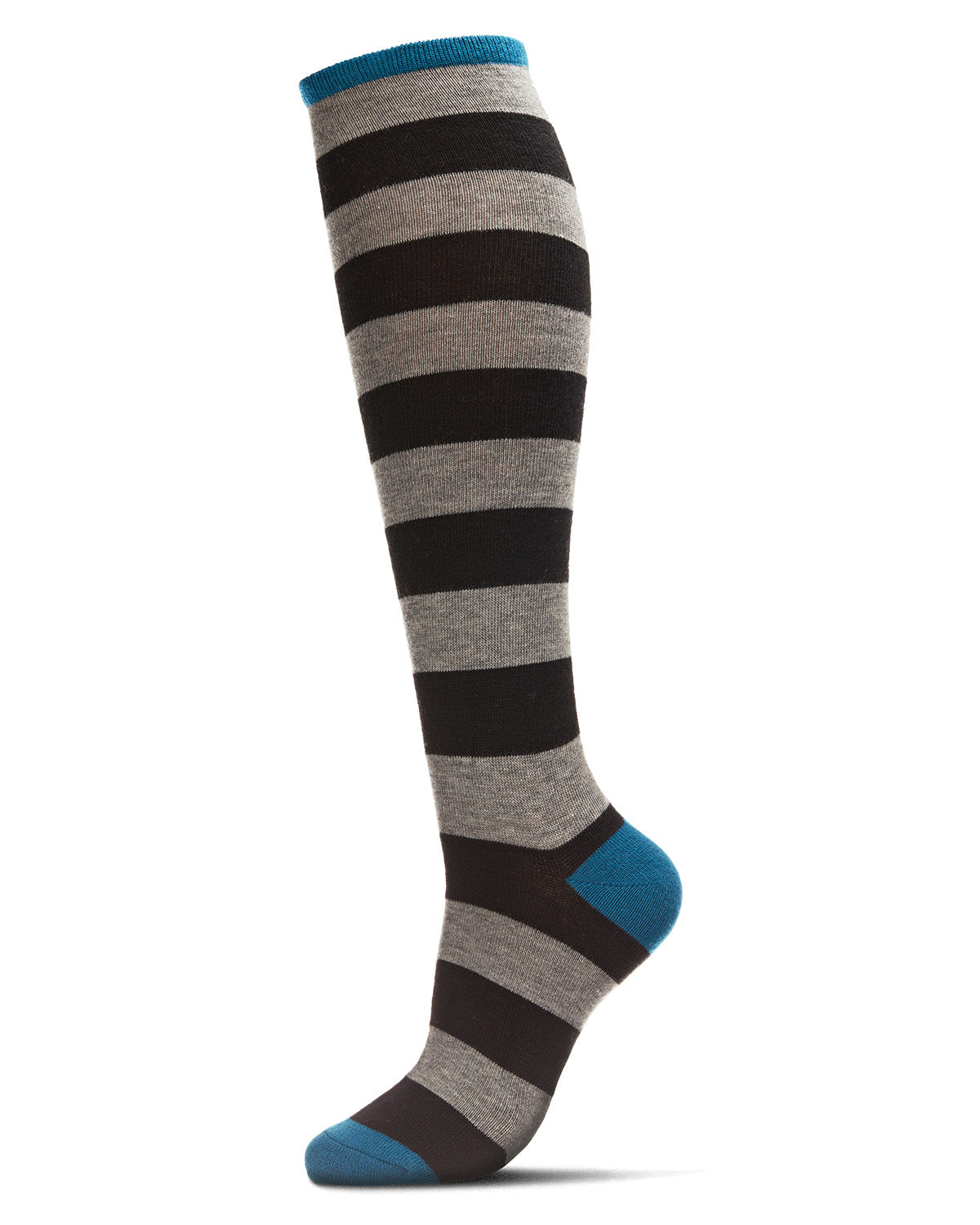Women's Soft Shaded Stripes Cashmere Blend Knee High Socks