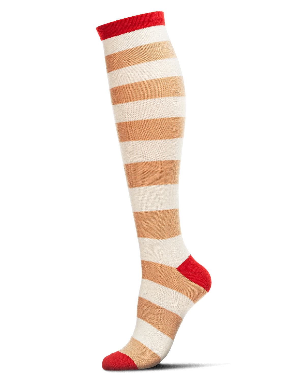 Women's Soft Shaded Stripes Cashmere Blend Knee High Socks