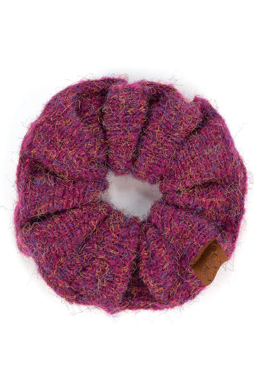 Magenta C.C. Multi Yarn Knit Solid Color Soft Scrunchies are the perfect addition to any hairstyle. Made with a blend of soft, durable yarn, they provide a comfortable and secure hold without pulling or damaging your hair. Available in a variety of solid colors, they are versatile and stylish.