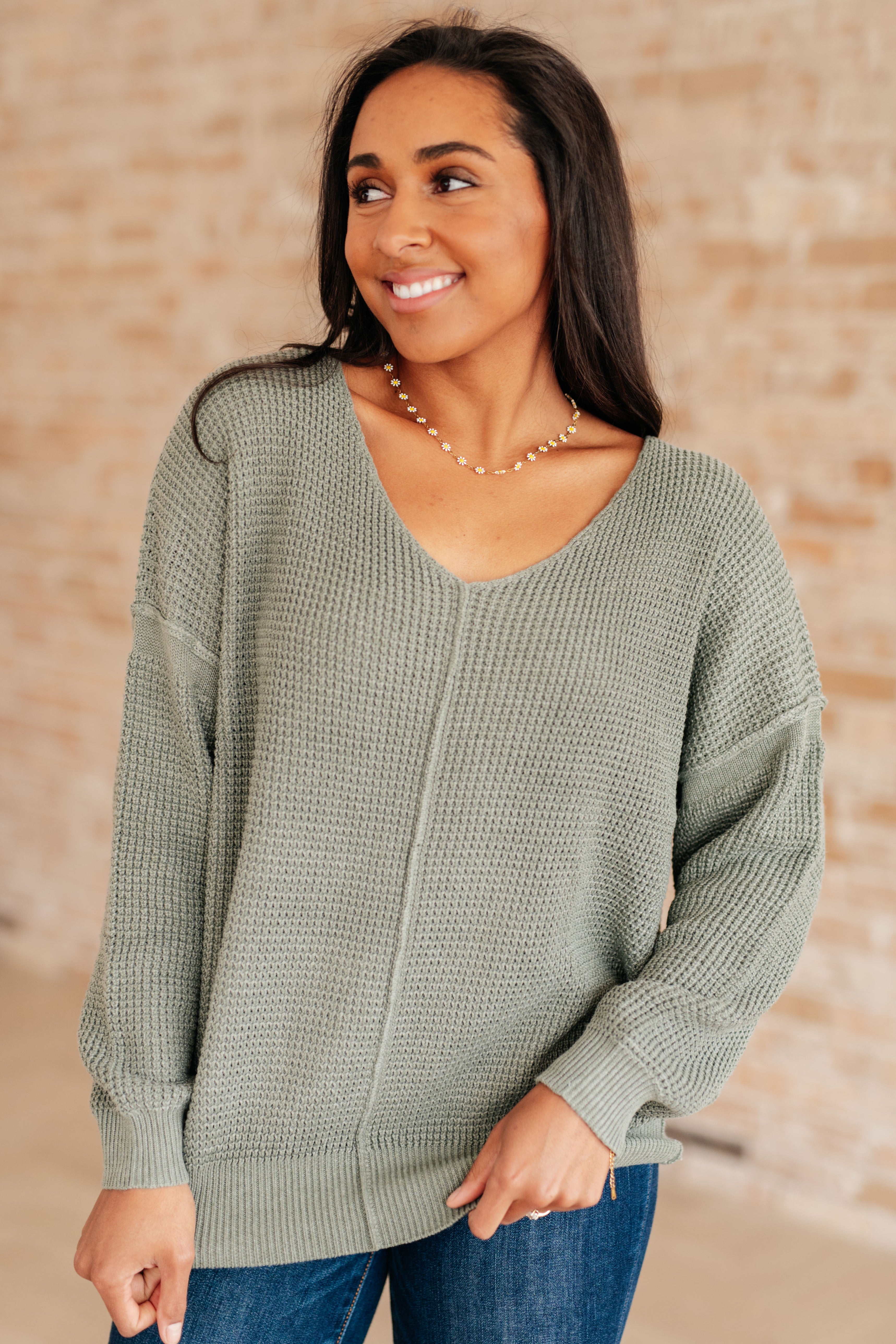 Magi Lune V-Neck Sweater - Charming Charlie
