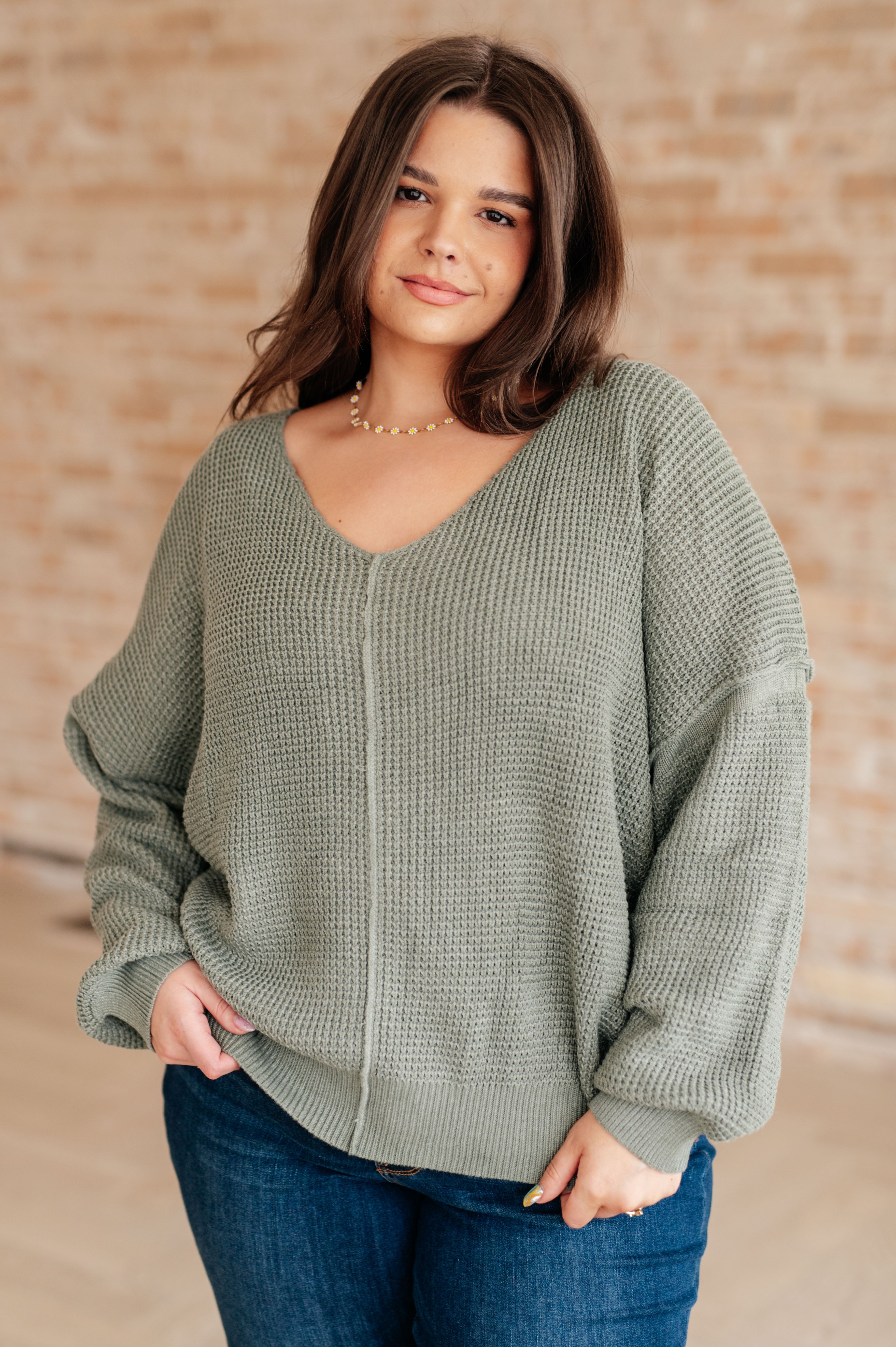 Magi Lune V-Neck Sweater - Charming Charlie