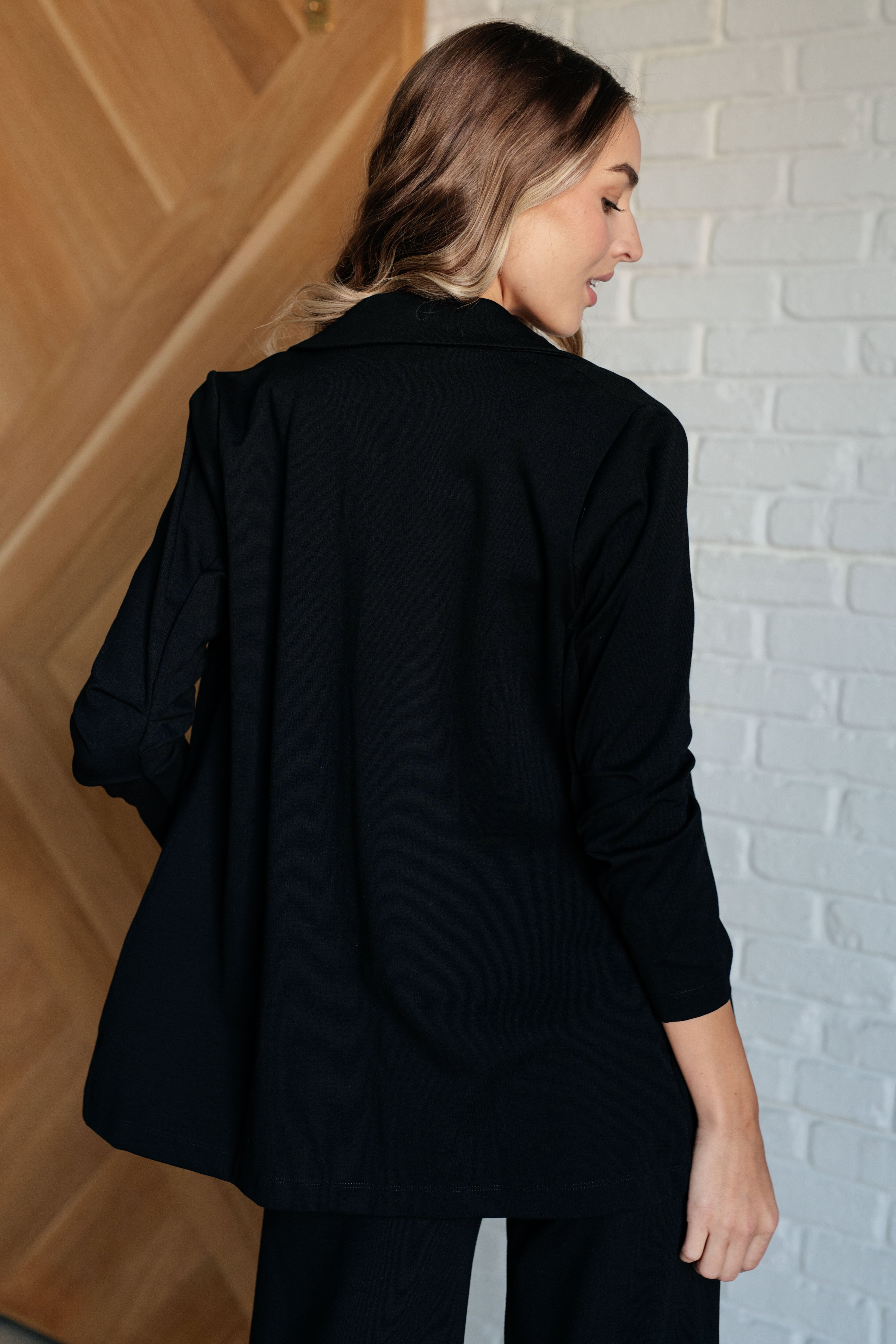 Magic 3/4 Blazer in Black - Charming Charlie