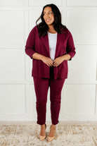 Magic 3/4 Blazer in Wine - Charming Charlie