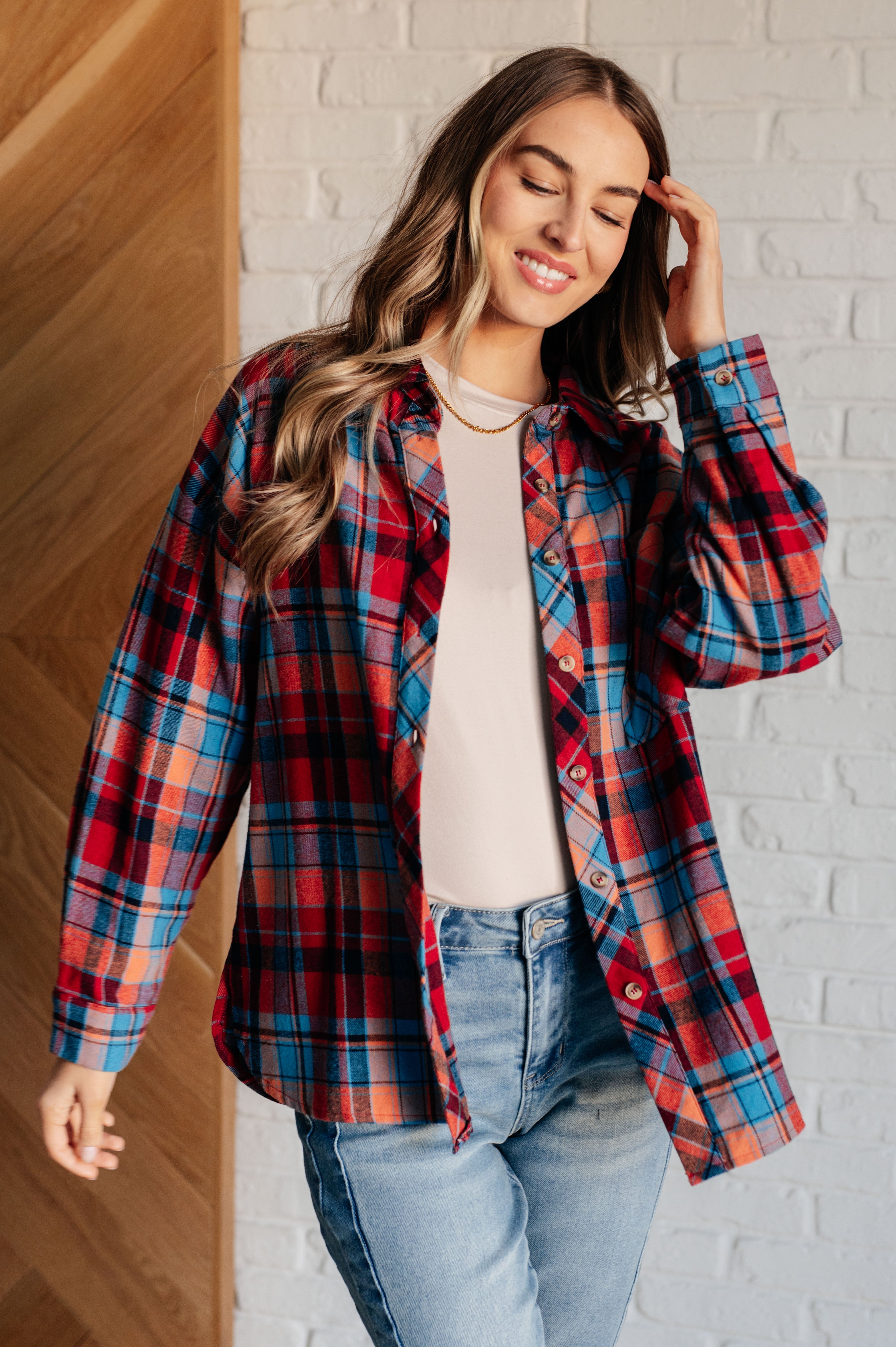 Make it Make Sense Plaid Button Up - Charming Charlie