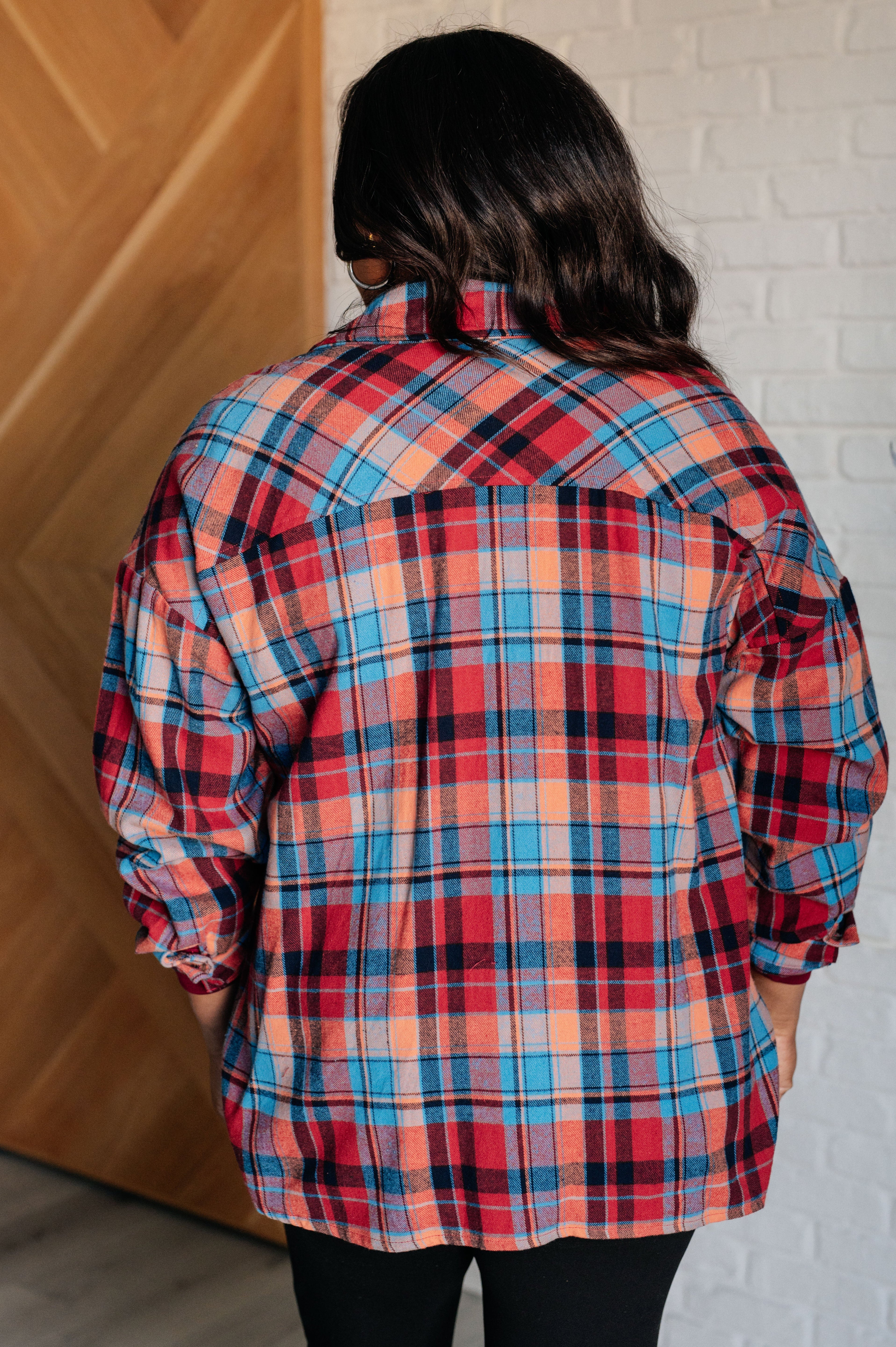 Make it Make Sense Plaid Button Up - Charming Charlie