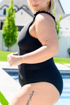 Maldives V-Neck Ruffle Detail Swimsuit - Charming Charlie