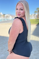 Maldives V-Neck Ruffle Detail Swimsuit - Charming Charlie
