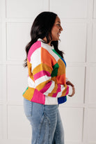Manifesting Moment Checkered Color Block Sweater - Charming Charlie
