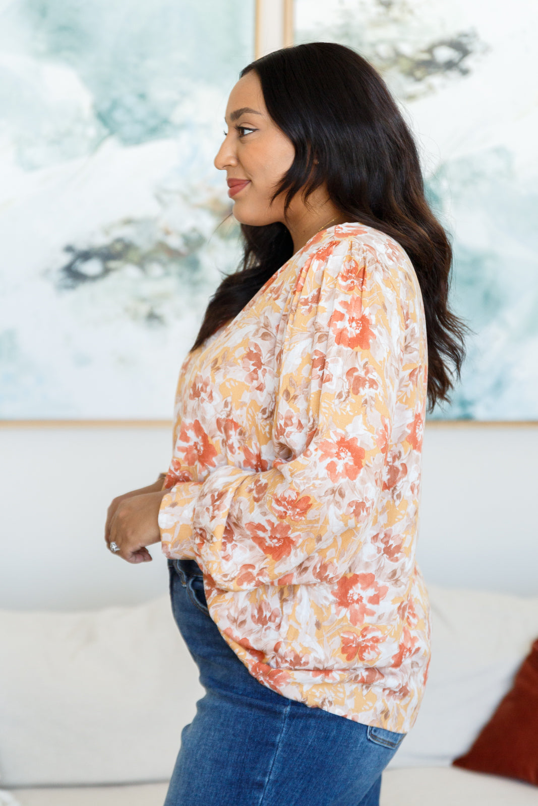 Marigold Dreams Floral Blouse - Charming Charlie