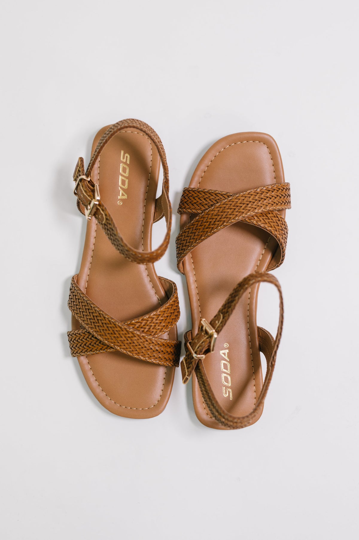 Marlene Ankle Strap Woven Sandal - Charming Charlie