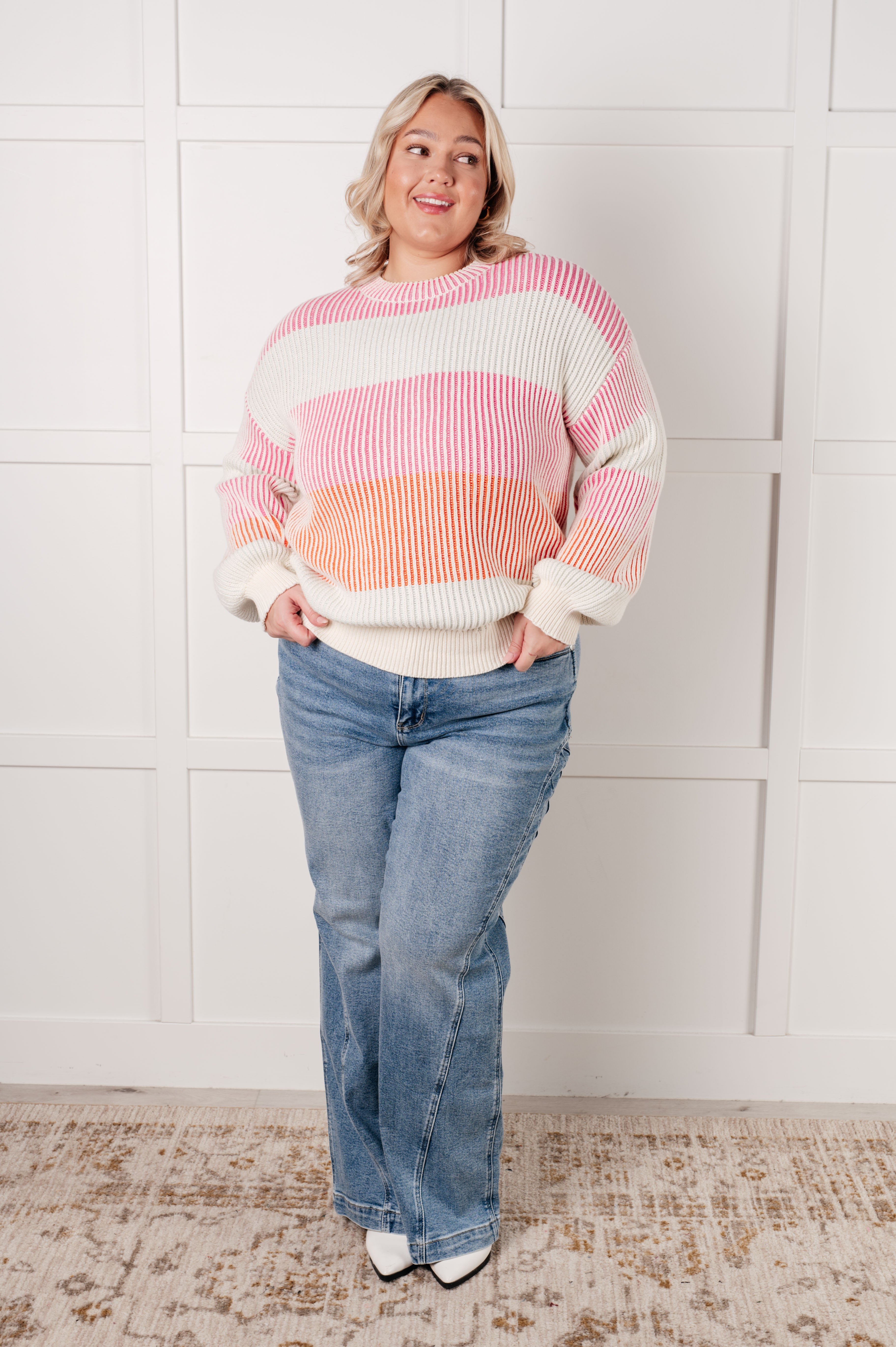 Matchmaker Striped Ribbed Top - Charming Charlie