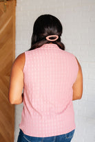 Matter of Fact Pleat Front Sleeveless Blouse in Pink - Charming Charlie