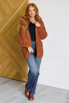 Maybe Monday Cardigan in Chestnut - Charming Charlie