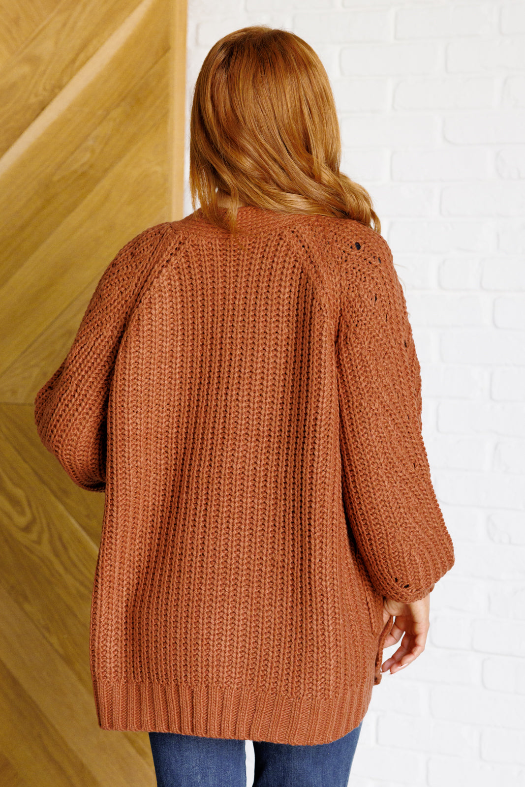 Maybe Monday Cardigan in Chestnut - Charming Charlie