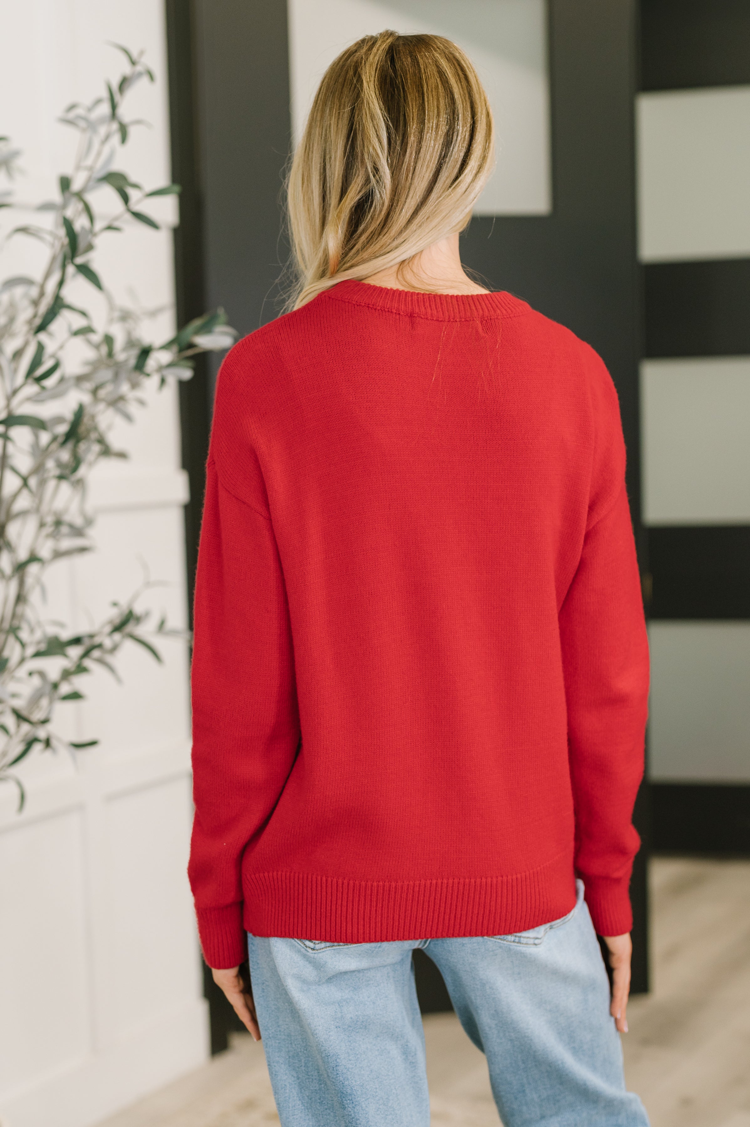 Merry Applique Drop Shoulder Pullover - Charming Charlie