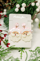Merry in Pink Santa Dangle Earrings - Charming Charlie