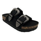 Mickie Western Slides in Black - Charming Charlie