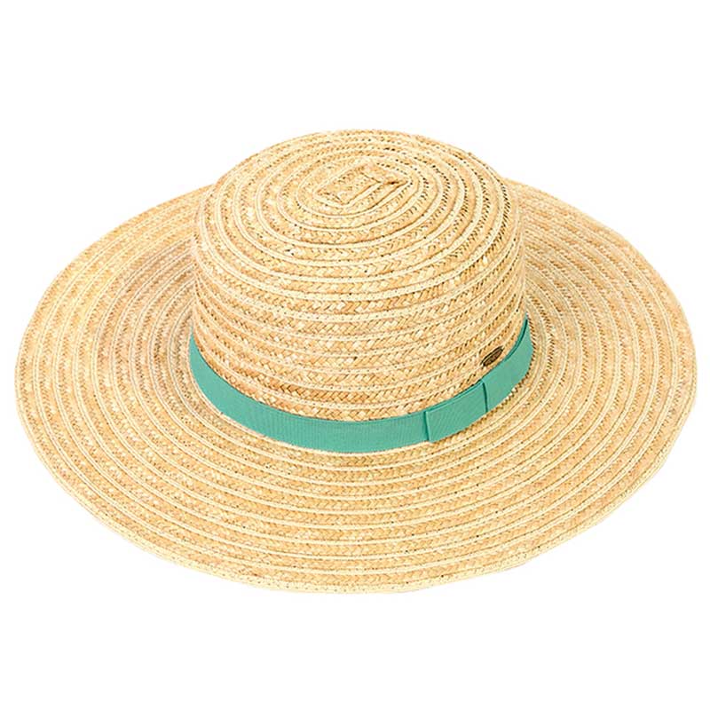 Mint CC Boater Sunhat with Solid, fashionable design and vibrant color will make you more attractive. It's a great accessory for any outfit. Whether you‚Äôre basking under the summer sun at the beach, lounging by the pool, or kicking back with friends at the lake. Perfect gifts for Prom, birthdays, holidays, or any occasion.