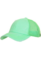 Mint C.C BASEBALL PONYCAP is the perfect combination of fashion and function. Made with high-quality materials, it provides both style and protection from the sun. Its adjustable strap ensures a comfortable fit for all head sizes. Stay trendy and protected with the C.C BASEBALL PONYCAP.