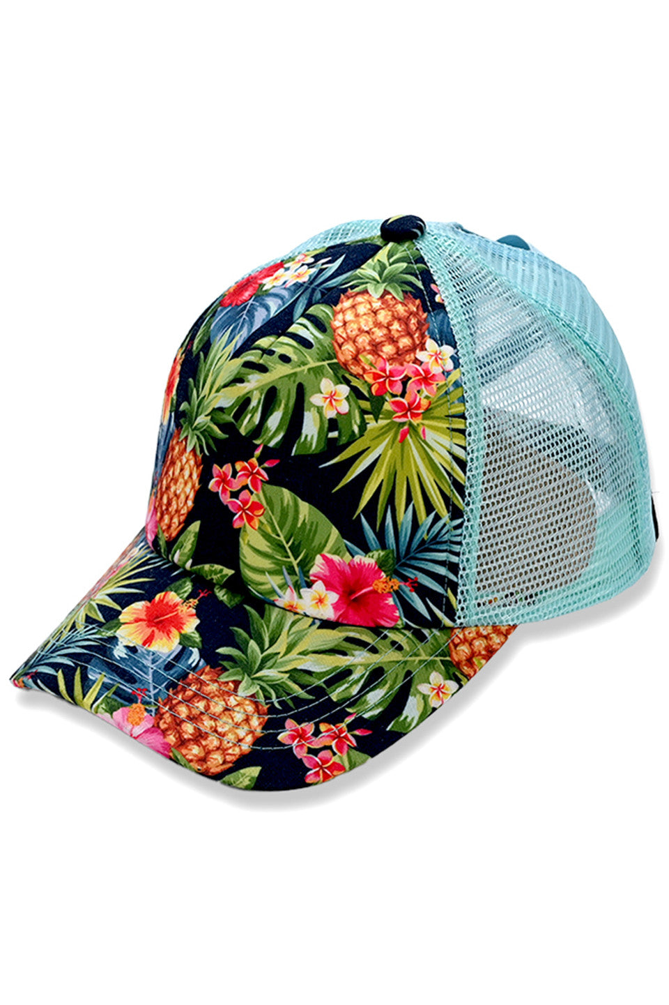 Mint-C.C Tropical Cross Band Mesh Back Trucker Cap is the perfect blend of style and functionality. The mesh back design provides ventilation, while the crossband adds a trendy touch. With its versatile design, this cap is perfect for any outdoor activity. Grab yours now and stay cool under the sun.