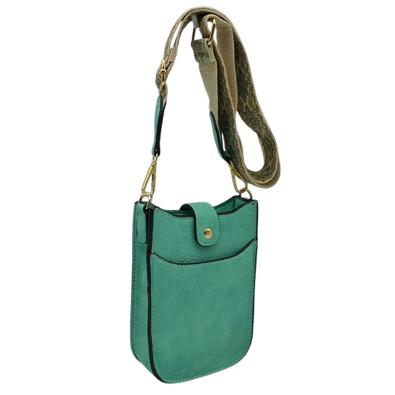 Vegan Leather Crossbody Bag with Adjustable Guitar Straps - Charming Charlie