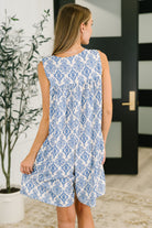 Miss Mischief V-Neck Romper in Blue - Charming Charlie