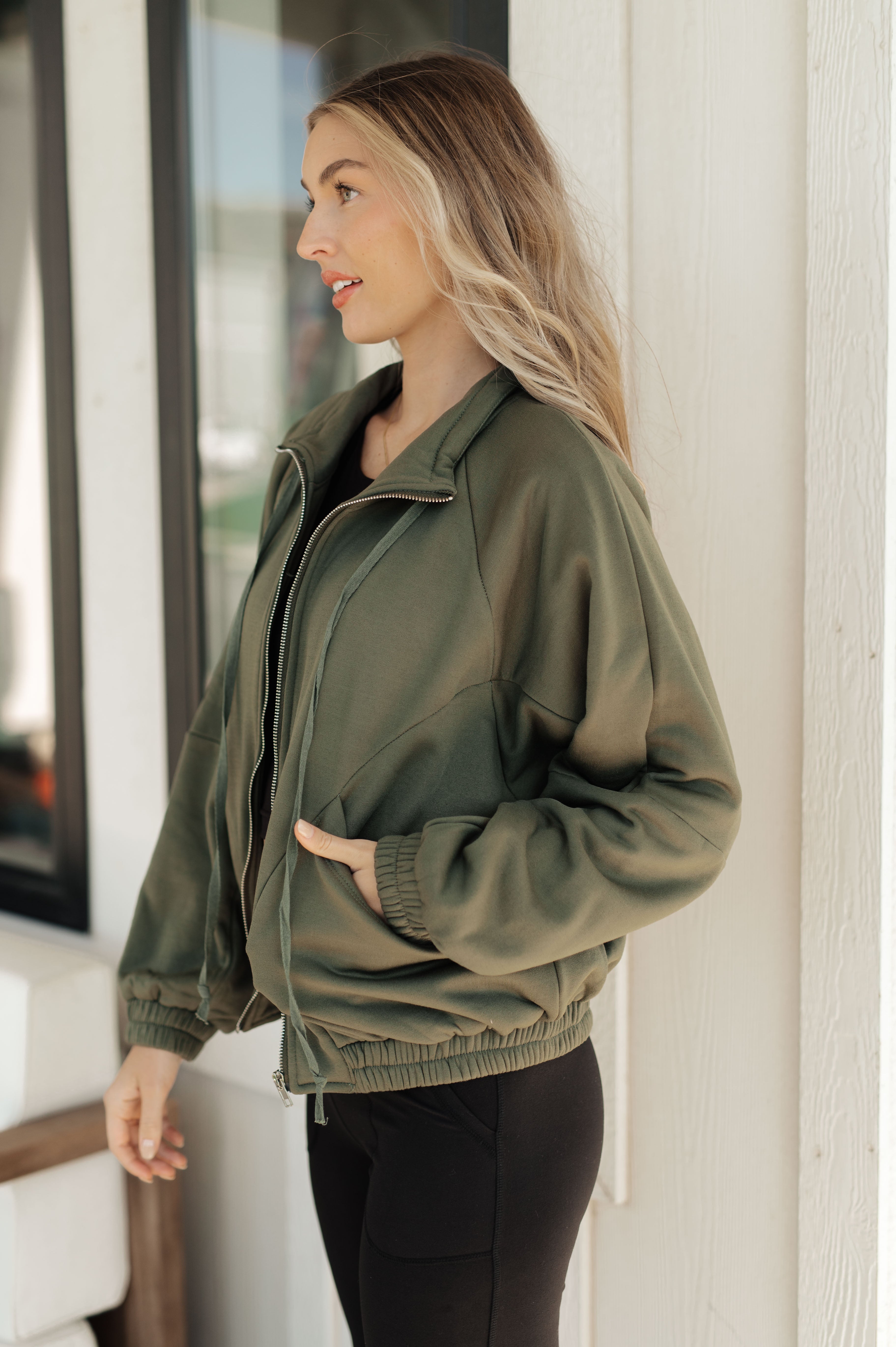 Miss You More Zip Up Sweatshirt - Charming Charlie