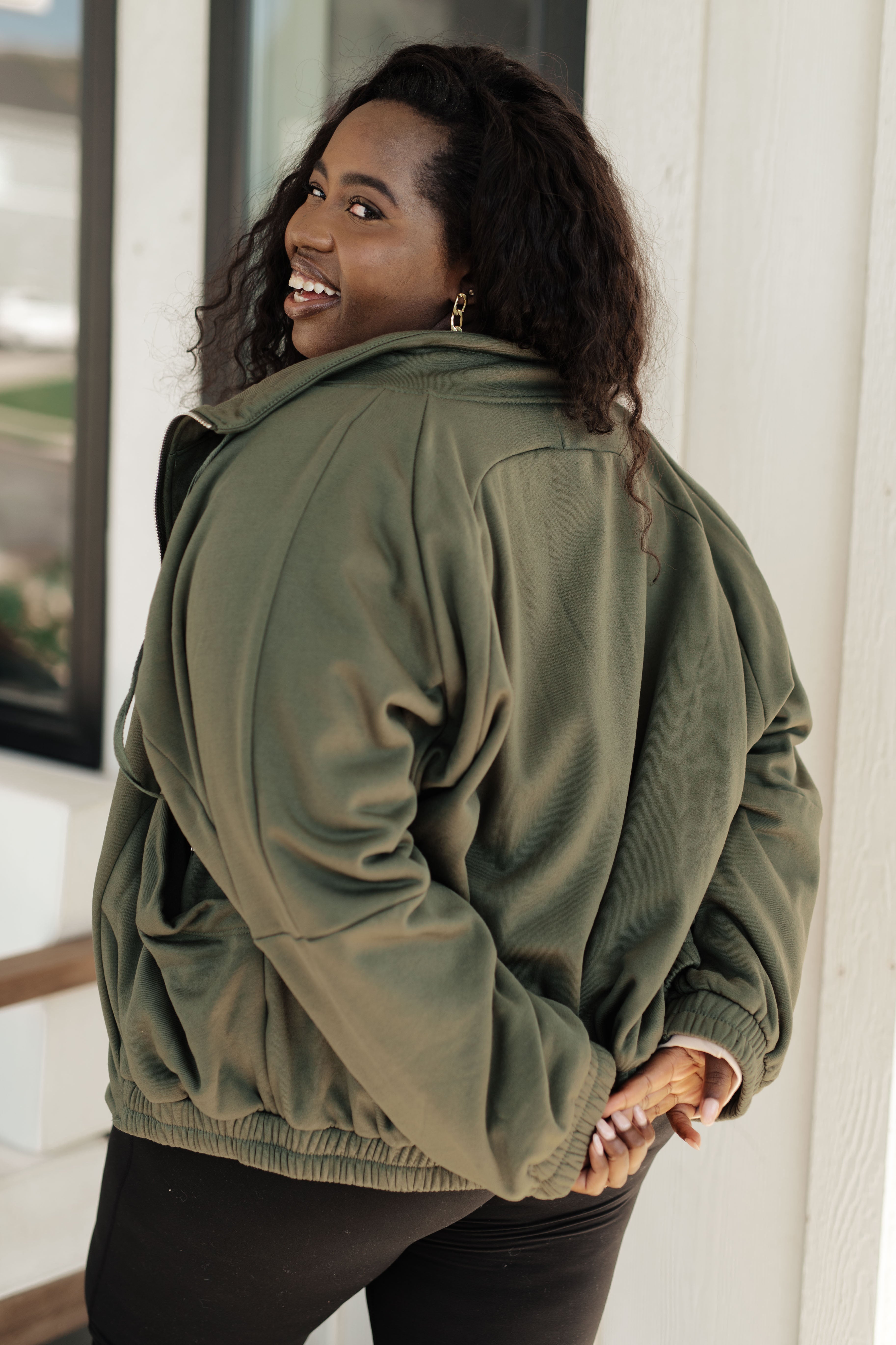 Miss You More Zip Up Sweatshirt - Charming Charlie