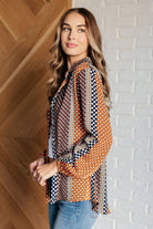 Moderately Mod Polka Dot Button Up Top - Charming Charlie