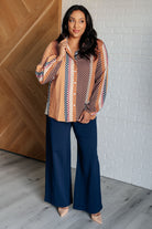 Moderately Mod Polka Dot Button Up Top - Charming Charlie