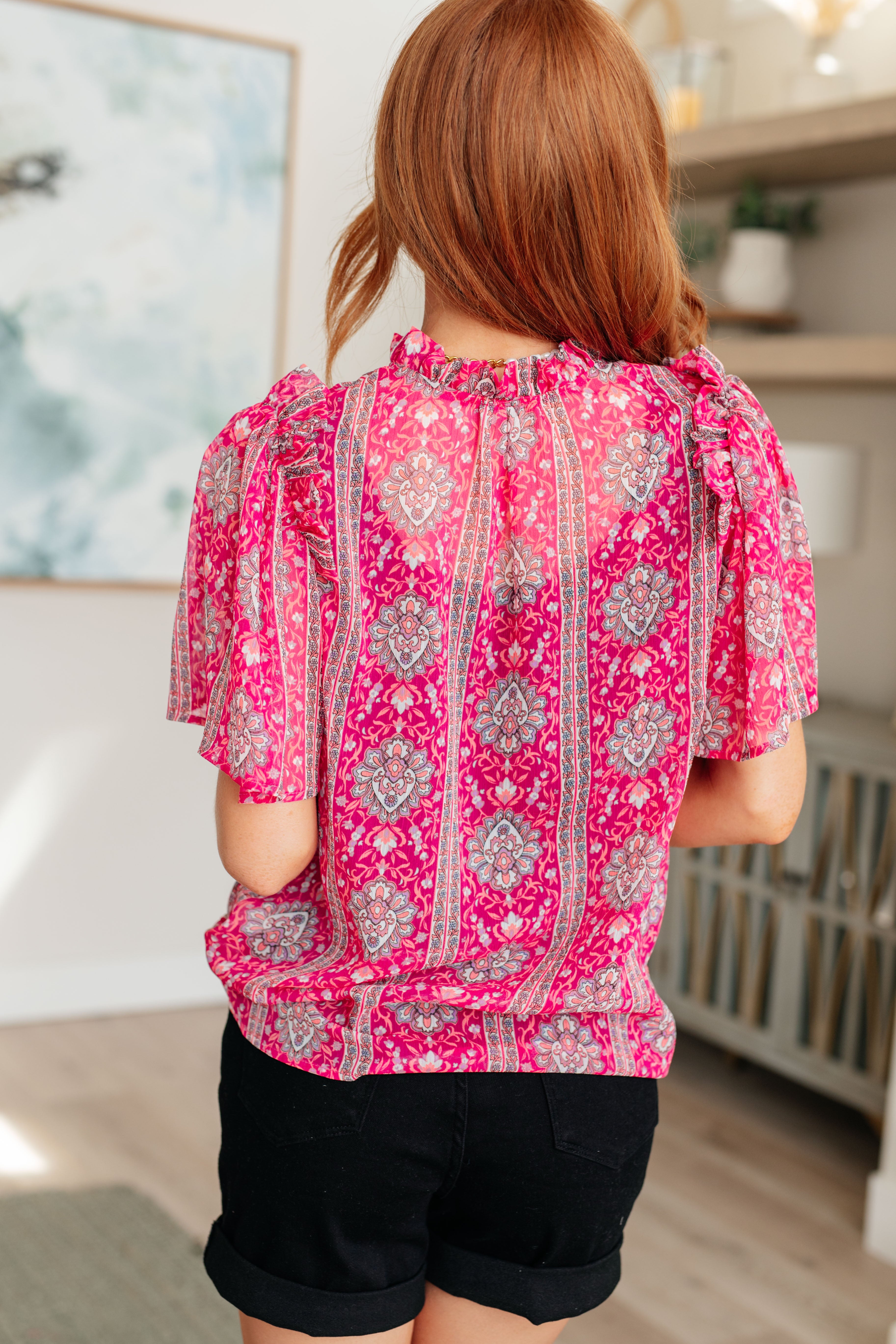 Moments Like This V-Neck Bell Sleeve Blouse - Charming Charlie