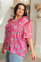 Moments Like This V-Neck Bell Sleeve Blouse - Charming Charlie