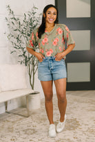 More Than Butterflies Floral V-Neck Top - Charming Charlie