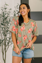 More Than Butterflies Floral V-Neck Top - Charming Charlie