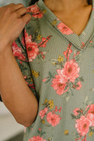 More Than Butterflies Floral V-Neck Top - Charming Charlie