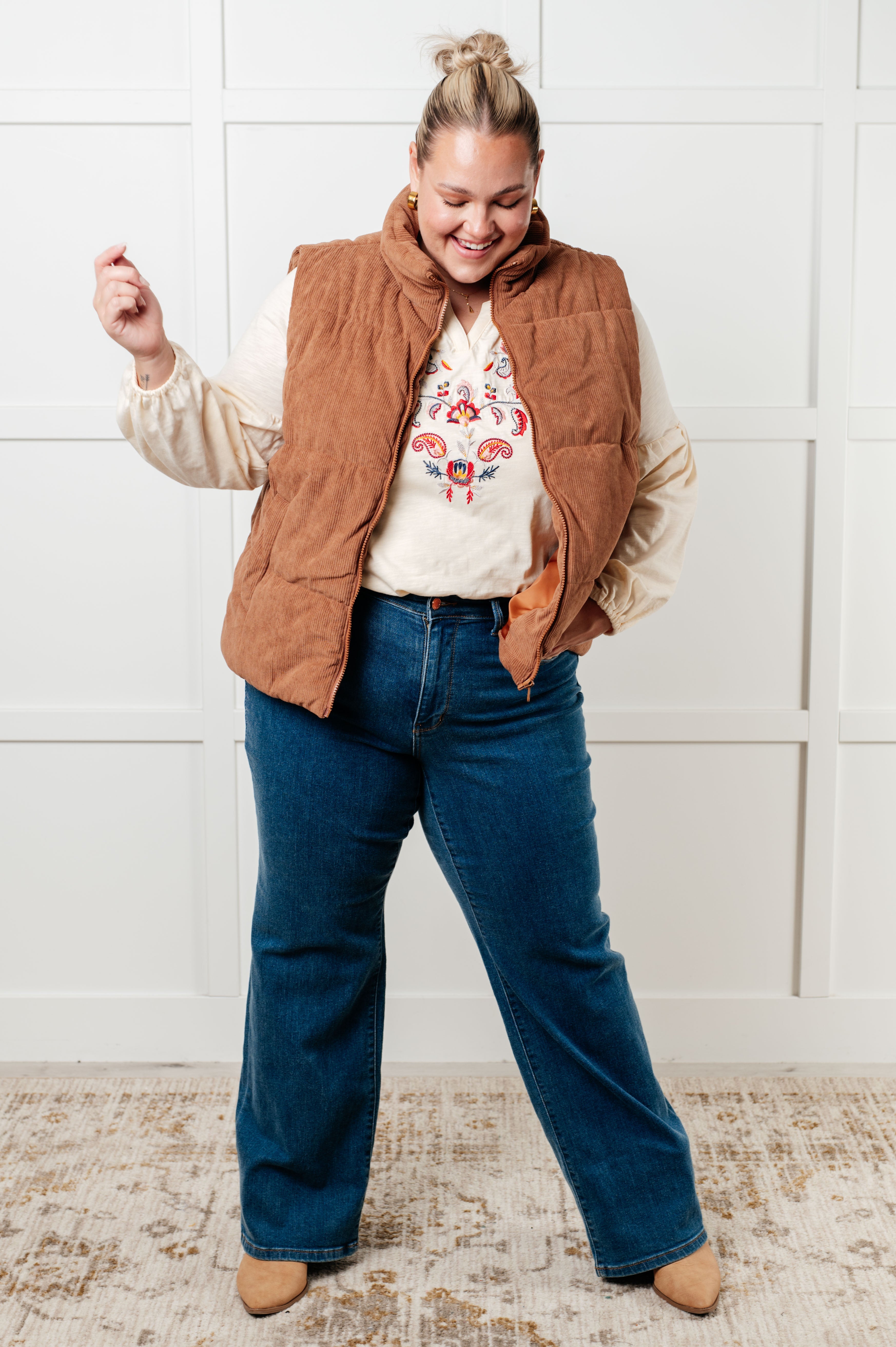 More Than You Would Think Embroidered Blouse - Charming Charlie
