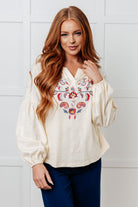 More Than You Would Think Embroidered Blouse - Charming Charlie