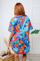Mother Nature's Recipes Collared Dress in Blue - Charming Charlie