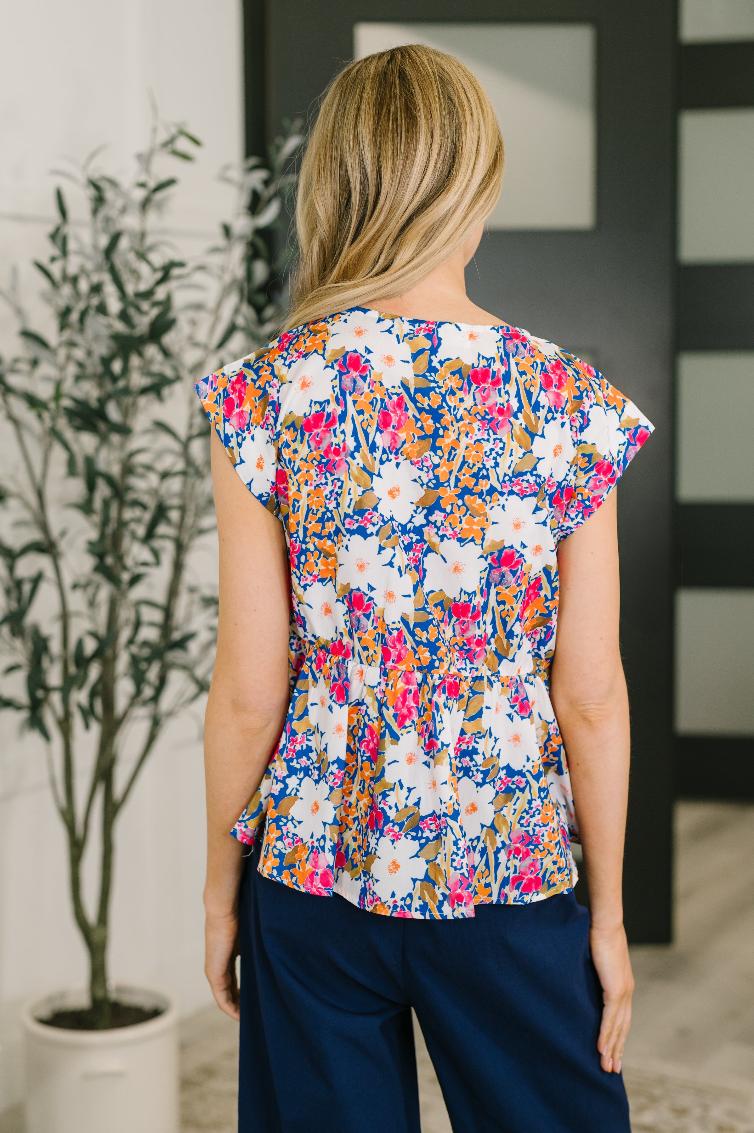 Mrs. Dependable Bow Detail Peplum Top - Charming Charlie