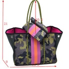 Multi Stylish Neoprene Tote Bag with Purse, Add something special to your outfit! It comes with a useful pouch that will help you to keep your daily handy items on the go. This fashionable bag will be your new favorite accessory. Ideal for parties, events, & holidays, pair these tote bags with any ensemble for a polished look. Versatile enough for carrying through the week. Ultra lightweight to carry around all day.