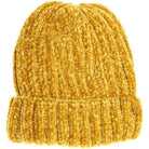 Mustard Solid Ribbed Chenille CC Beanie provides warmth and comfort through its soft chenille fabric and ribbed design. This expertly crafted beanie offers a snug fit while maintaining breathability, making it ideal for cold weather wear. Its solid color and subtle texture ensure versatile styling for any casual or outdoor outfit, combining functionality with understated style. 