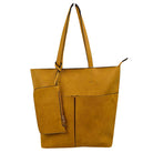 Mustered 3 In 1 Large Soft  Leather Women's Tote Handbags, There's spacious and soft leather tote offers triple the styling options. Featuring a spacious profile and a removable pouch makes it an amazing everyday go-to bag. Spacious enough for carrying any and all of your outgoing essentials. The straps helps carrying this shoulder bag comfortably. Perfect as a beach bag to carry foods, drinks, big beach blanket, towels, swimsuit, toys, flip flops, sun screen and more.