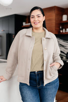 My Best Offer Quilted Texture Shacket - Charming Charlie