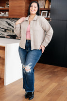 My Best Offer Quilted Texture Shacket - Charming Charlie